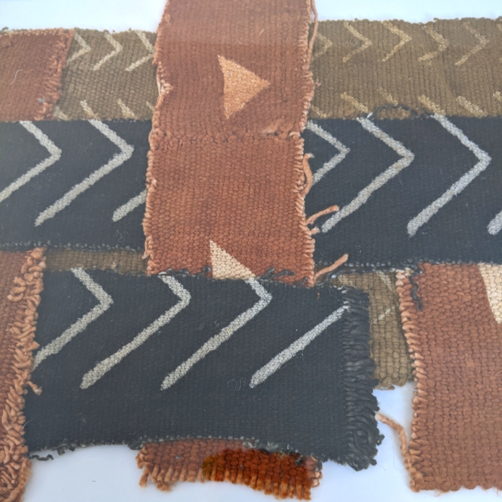 Handmade framed fiber art